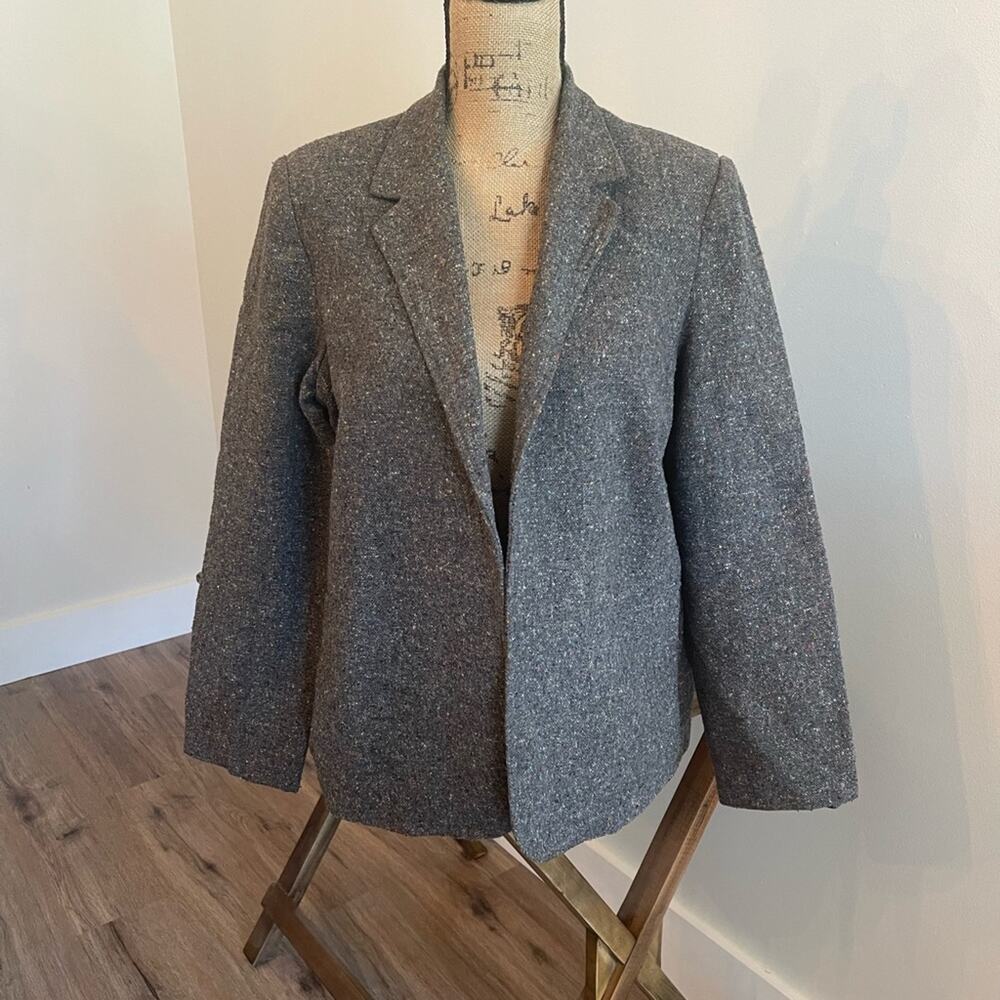 Vintage Happy Legs Gray Tweed Blazer Size 13